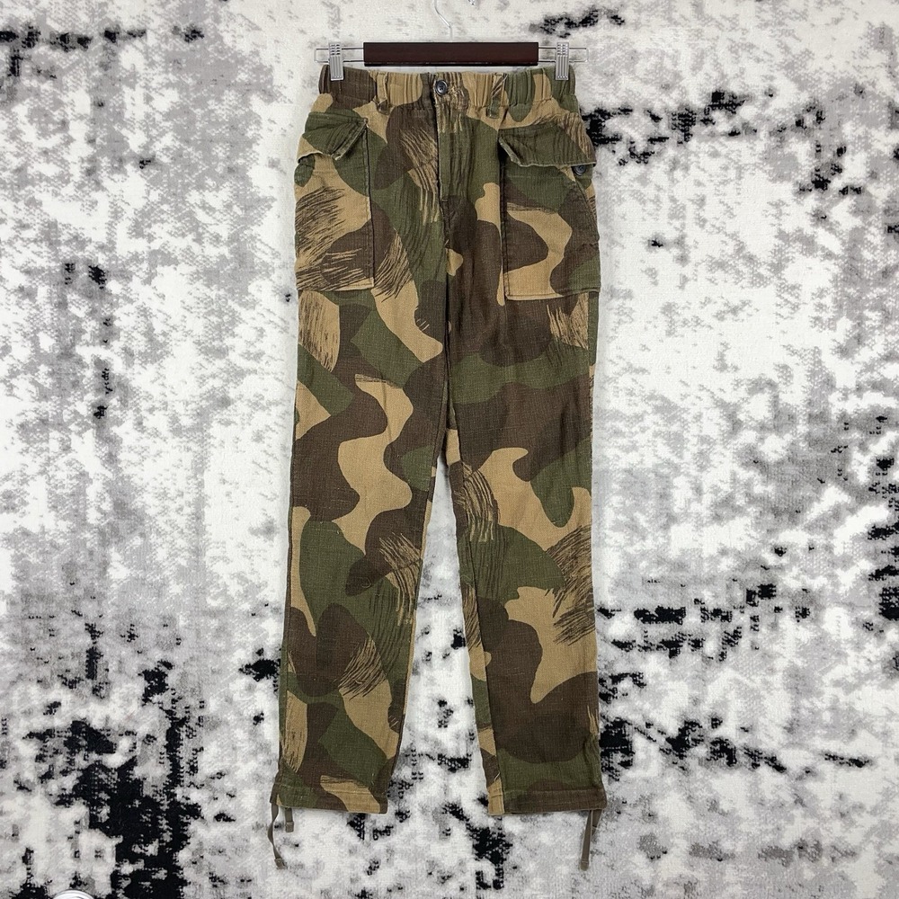 Levis Made & Crafted Pants Womens Size 0 Green Camo‎ Grunge Skater Cotton Linen